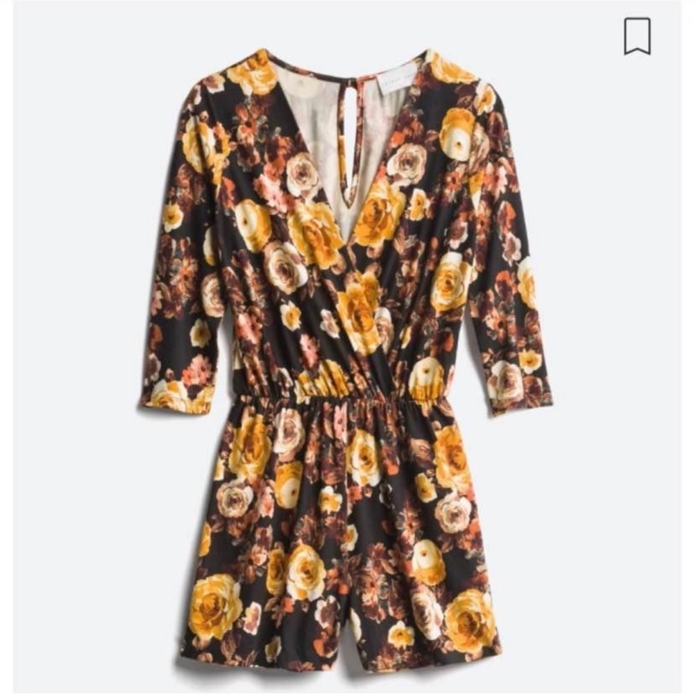 French Grey Floral Jumpsuit